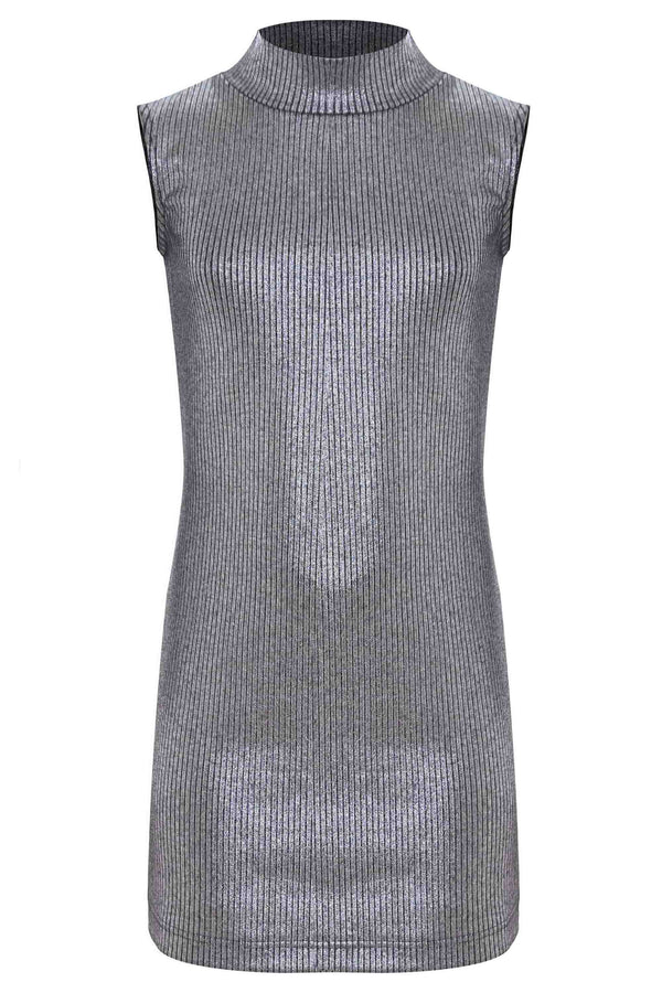 Ribbed sleeveless dress - Dress TIAGO