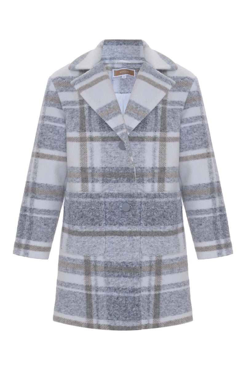 Grey Checked Coat - Coat BLASIE