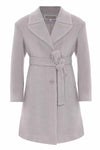 Girls' grey coat with belt - Coat TOYOYO