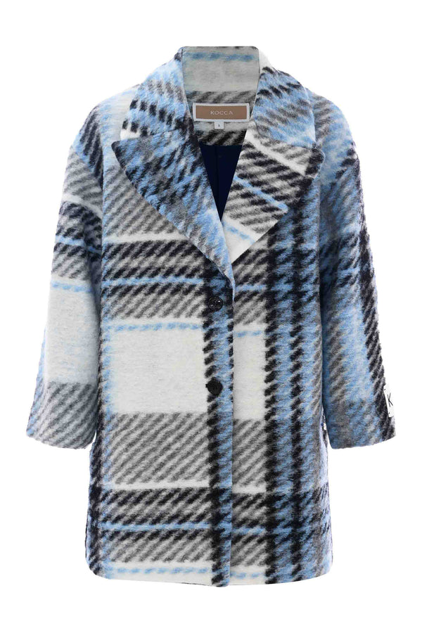 Blue Checked Coat - Coat ISRONY