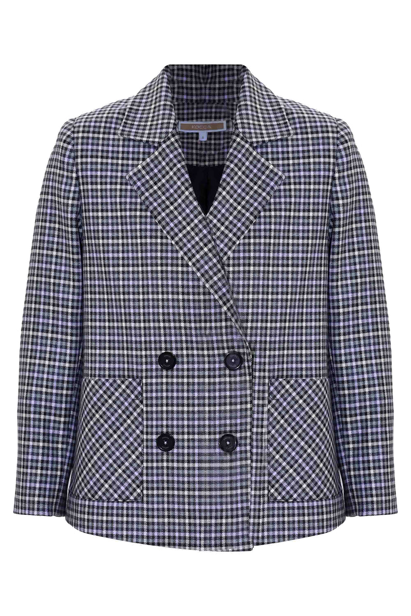 Double-breasted checked blazer - Jacket TINKA