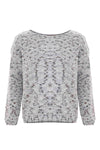 Patterned melange sweater - Pull SAMONA