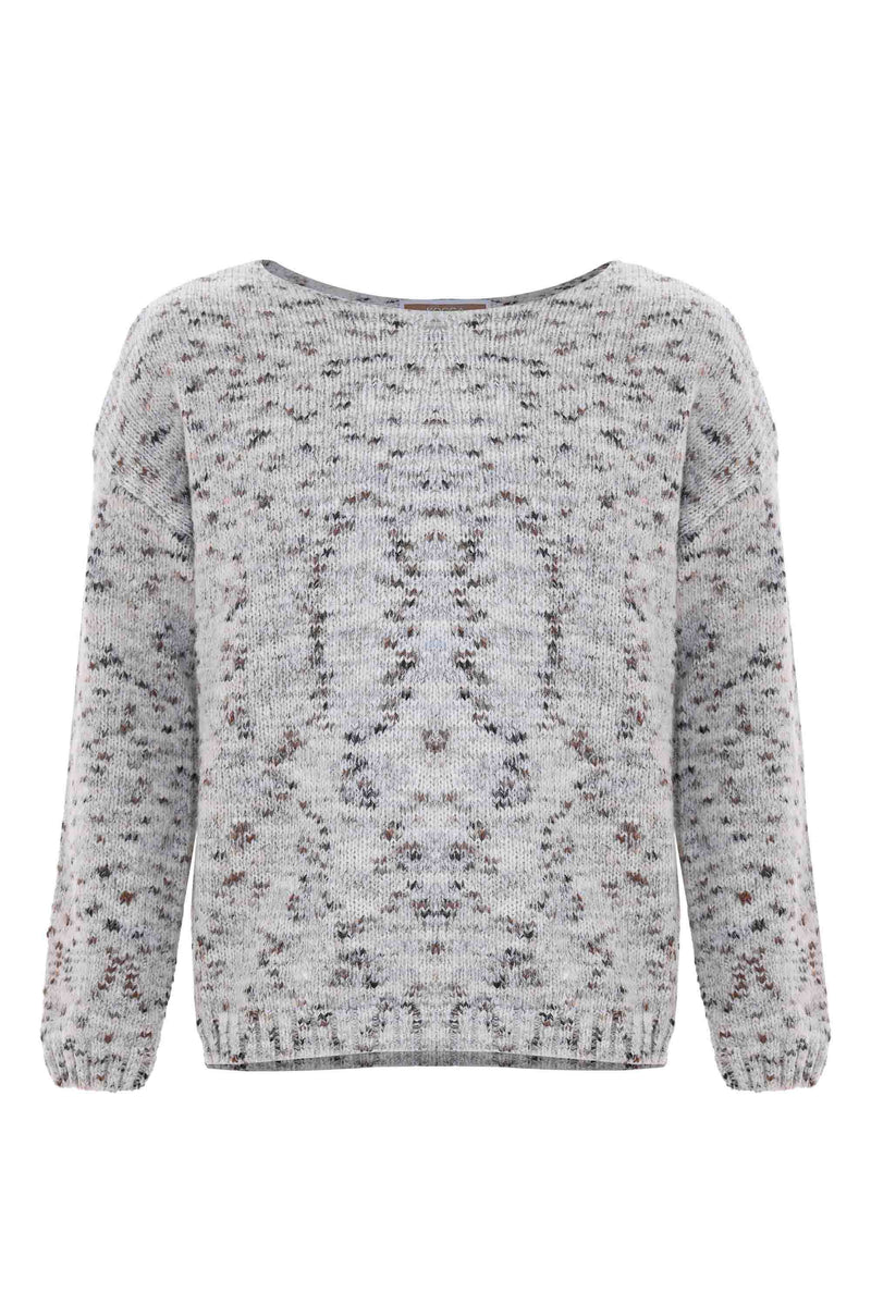 Patterned melange sweater - Pull SAMONA