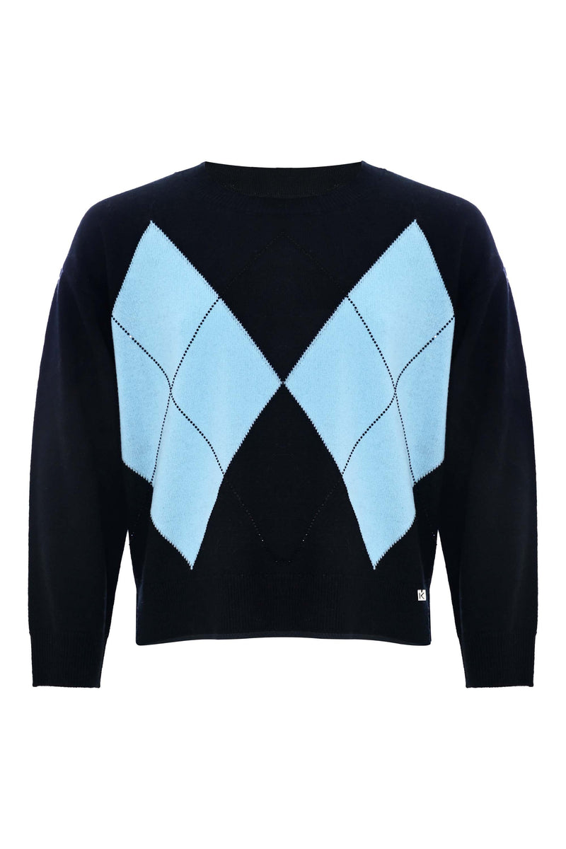 Diamond patterned sweater - Pull MEIR