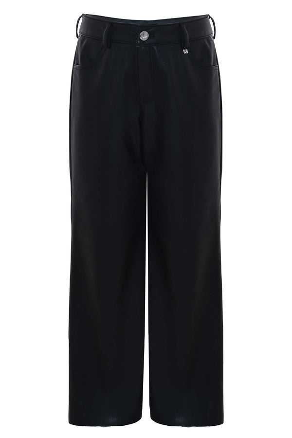 Faux leather wide pants - Pants PWENNA