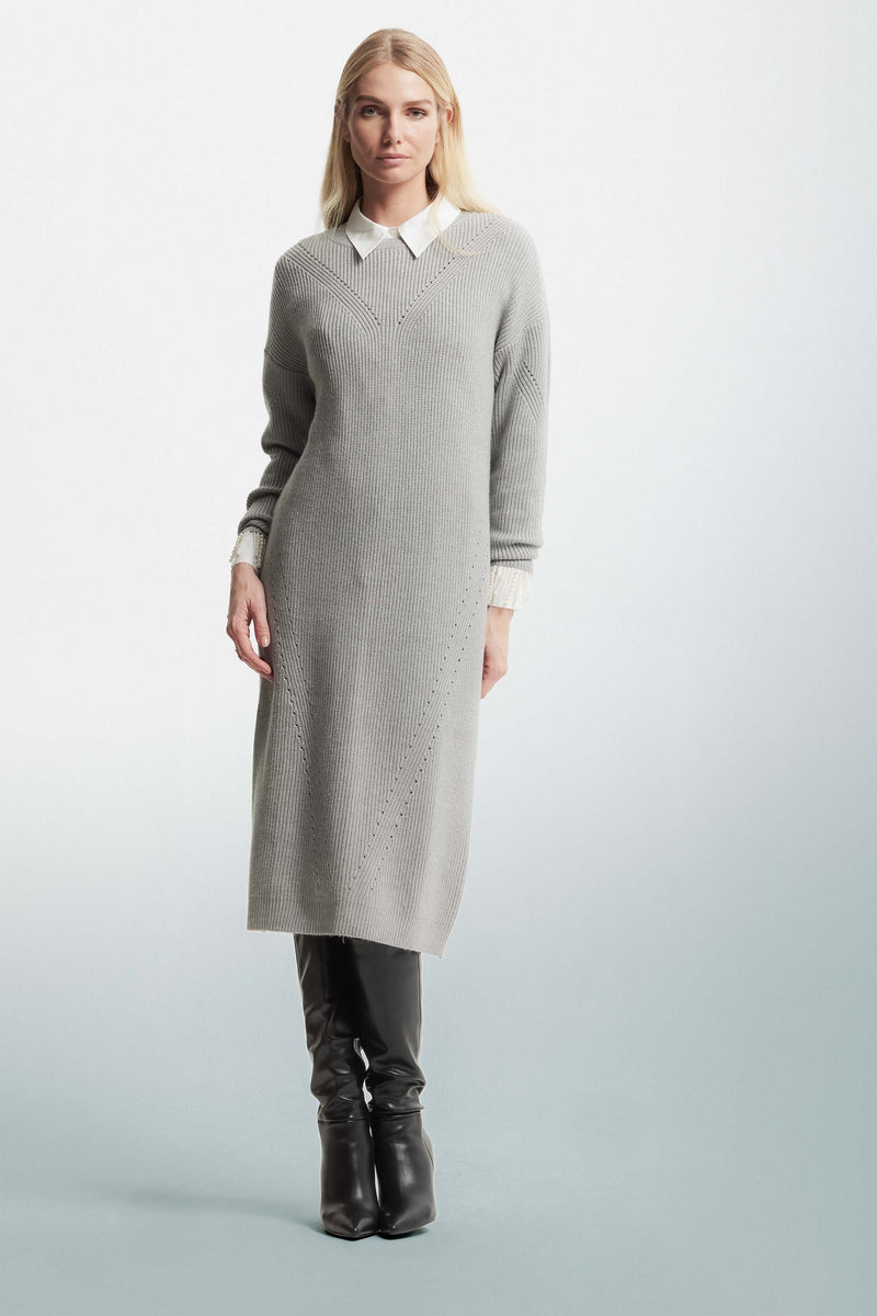 Knitted dress with openwork details - Dress In Sweater IONA