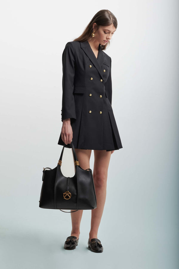 Double-breasted blazer dress with pleats - Dress PAPAS