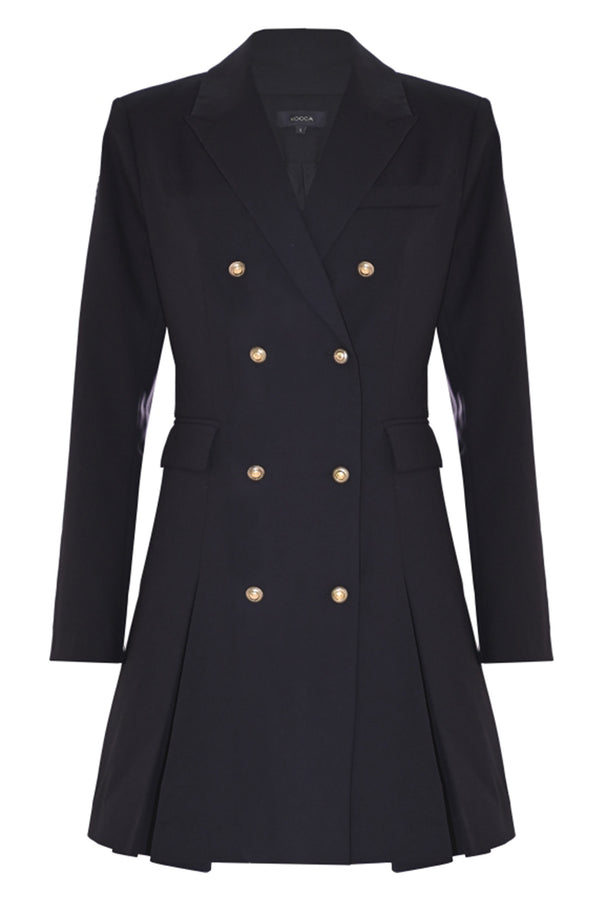 Double-breasted blazer dress with pleats - Dress PAPAS