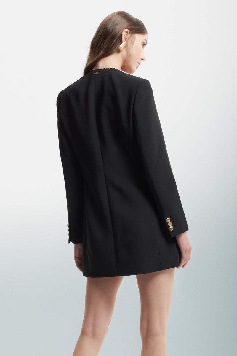 Blazer dress with metallic buttons - Dress VIRGINIE