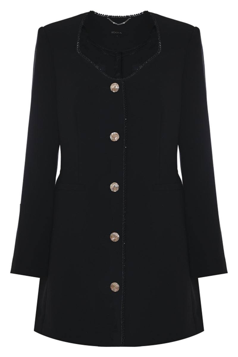 Blazer dress with metallic buttons - Dress VIRGINIE