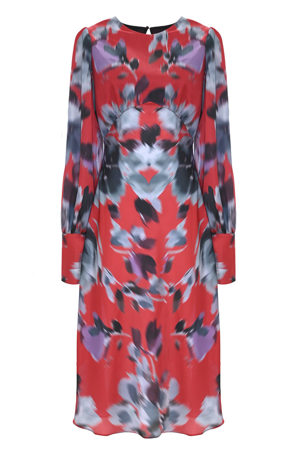 Floral patterned dress with long sleeves - Dress MELORY