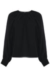 Elegant blouse with draped sleeves - Blouse AIHARA