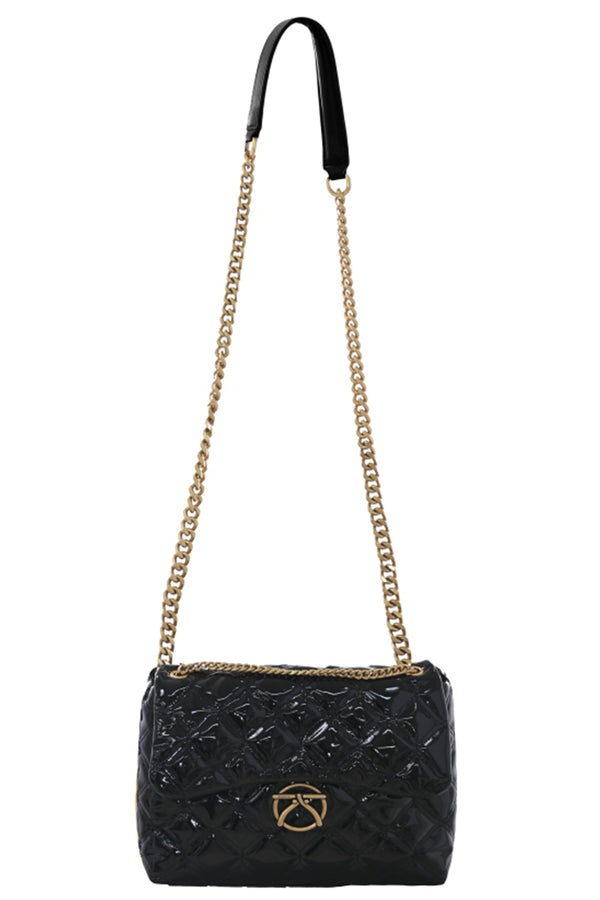 Shiny crossbody bag with a chain - Borsa Big PADPAFFYB