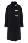 High neck coat with metal fastenings - Coat TROPEZ