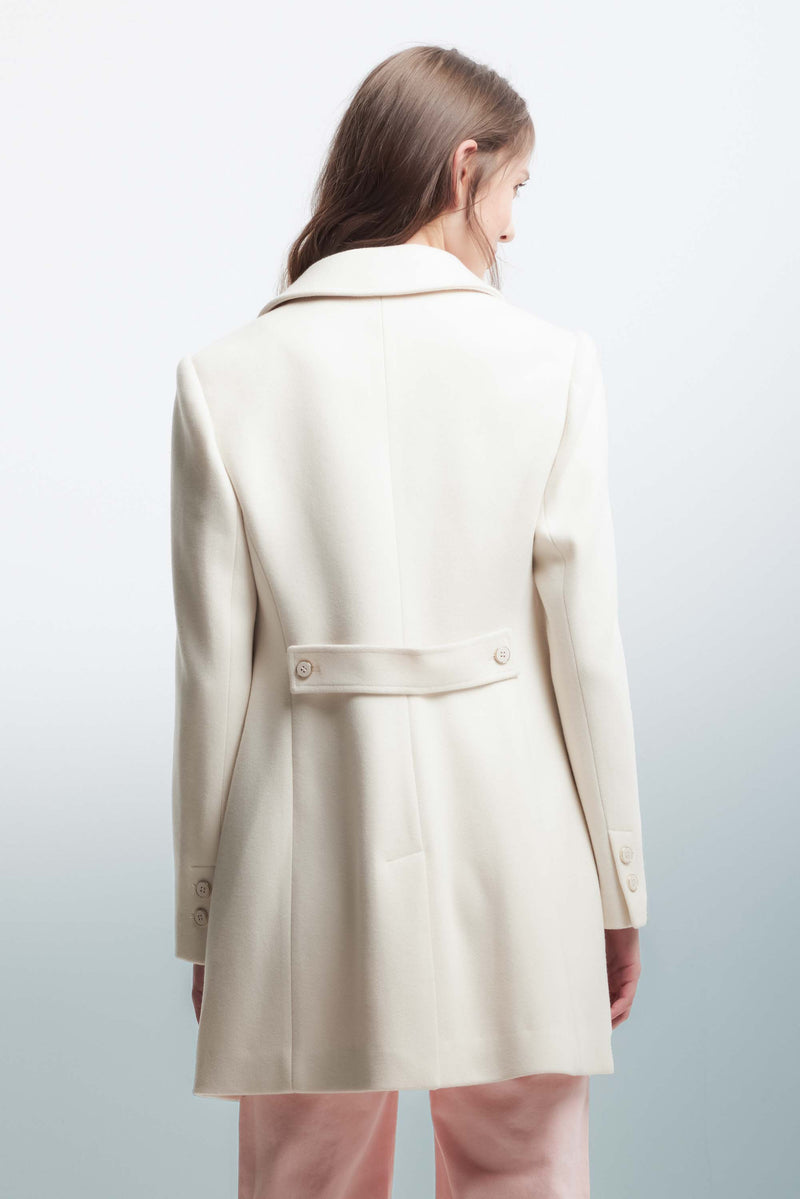 Women's coat with a lapel collar - Coat ANTEO