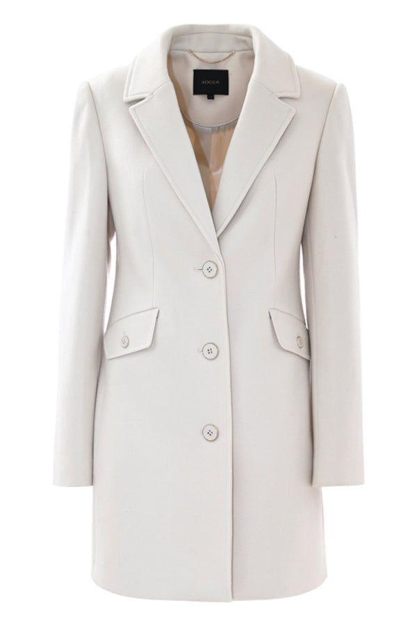 Women's coat with a lapel collar - Coat ANTEO