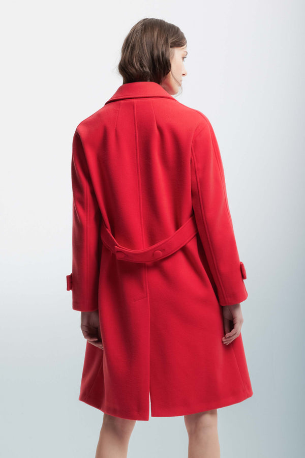 Minimalist coat with a concealed fastening - Coat MANILA