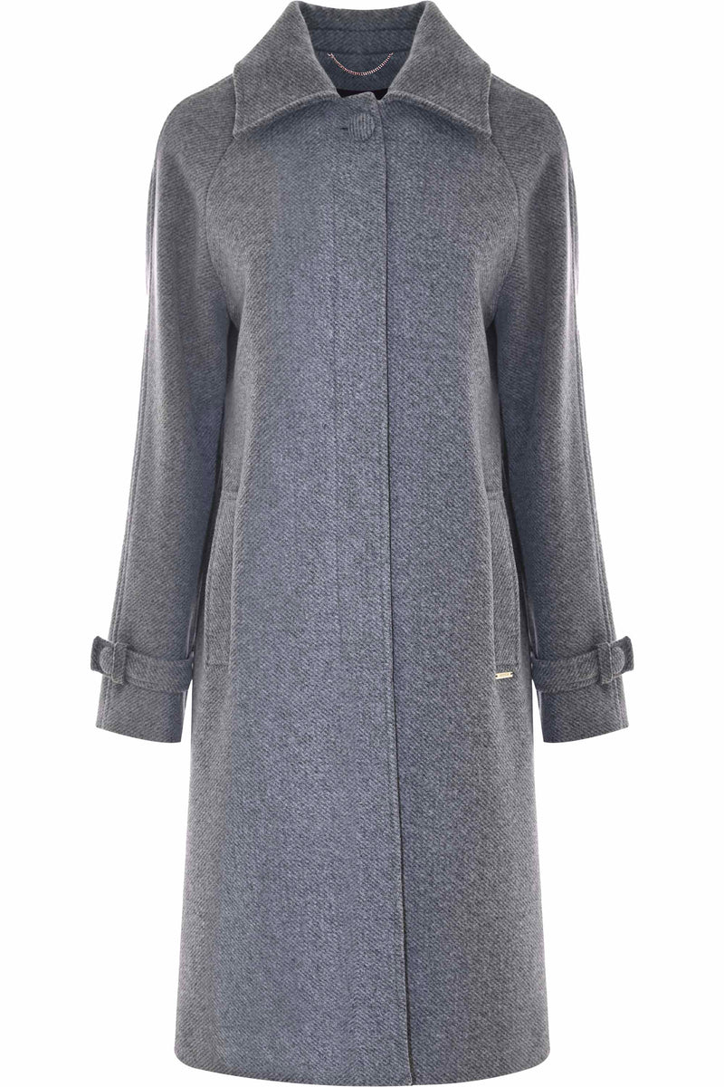 Minimalist coat with a concealed fastening - Coat MANILA