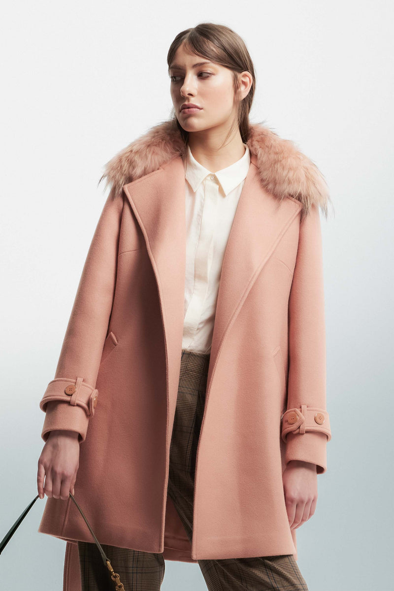 Coat with pockets and a matching belt - Coat ECKEFUR