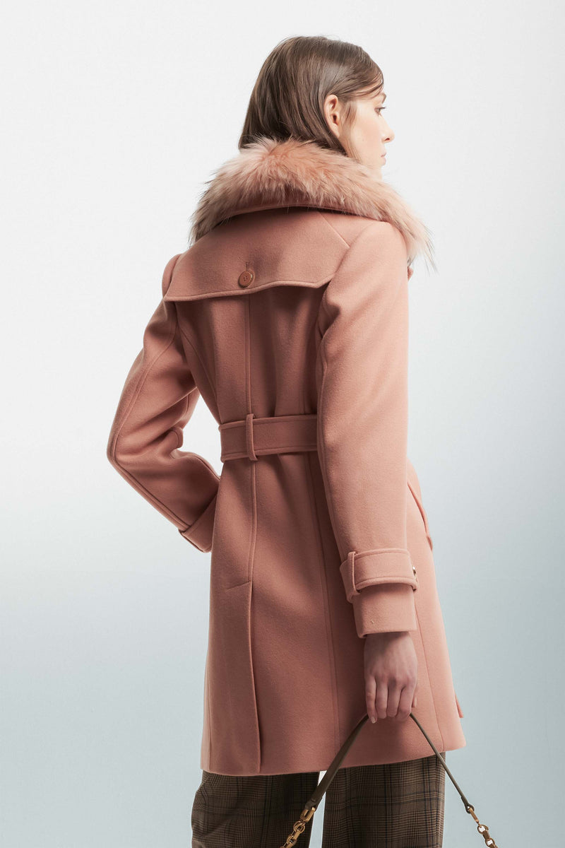 Coat with pockets and a matching belt - Coat ECKEFUR