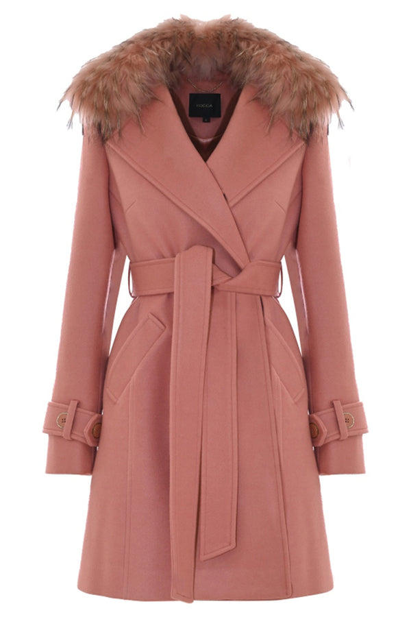 Coat with pockets and a matching belt - Coat ECKEFUR