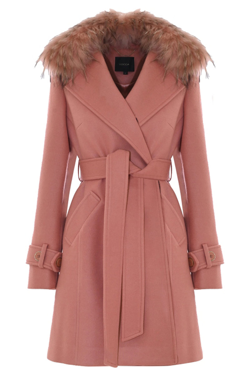 Coat with pockets and a matching belt - Coat ECKEFUR