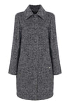 Herringbone coat with covered buttons - Coat TIANA