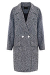 Herringbone coat with a lapel collar - Coat MALIKA