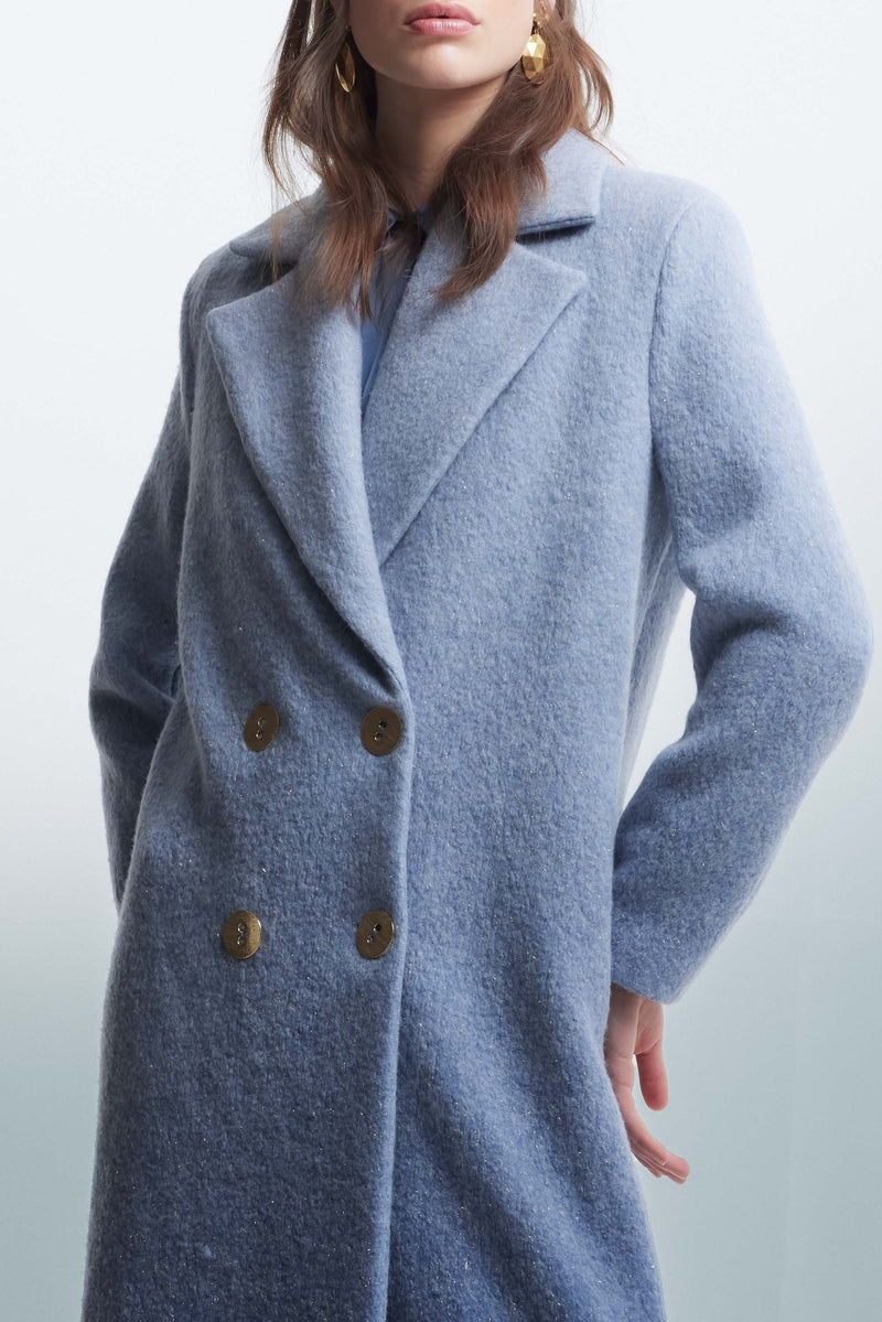 Double-breasted coat with a gradient design - Coat DELBA