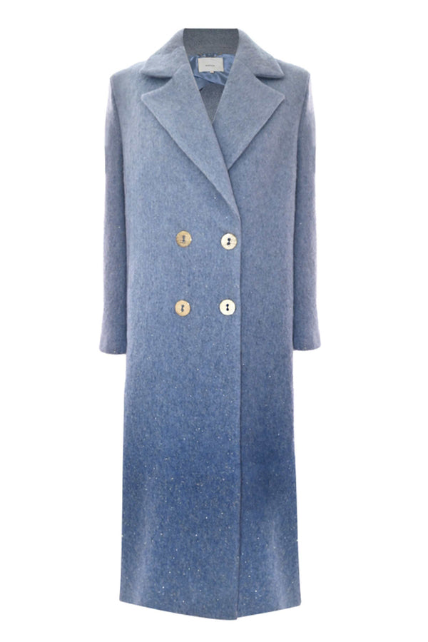 Double-breasted coat with a gradient design - Coat DELBA