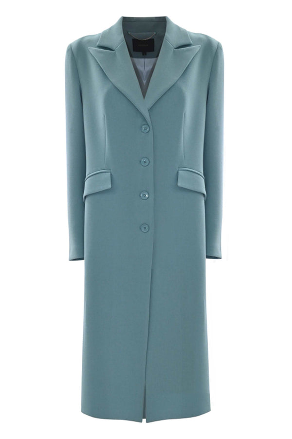 Long coat with structured shoulders - Coat OCEANA