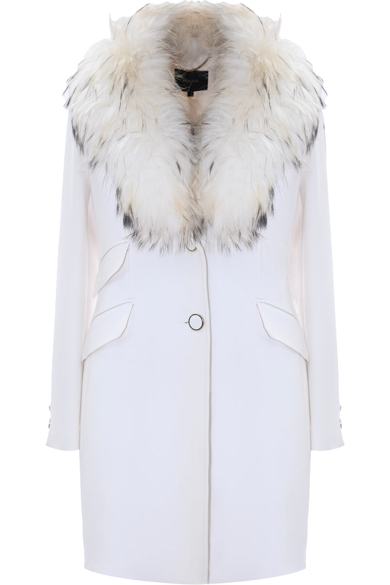 Coat with a fur collar - Coat JOLUKAFUR