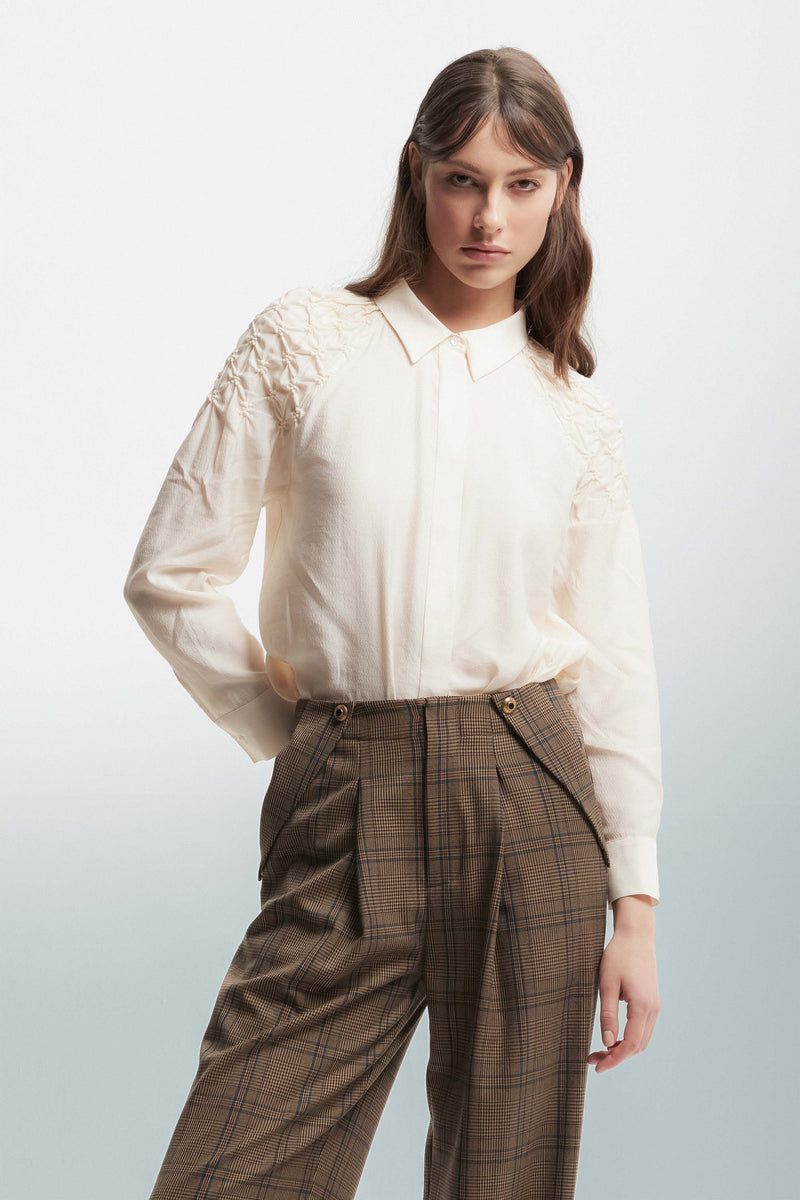 Shirt with smocking on the shoulders - Shirt ORTIDE