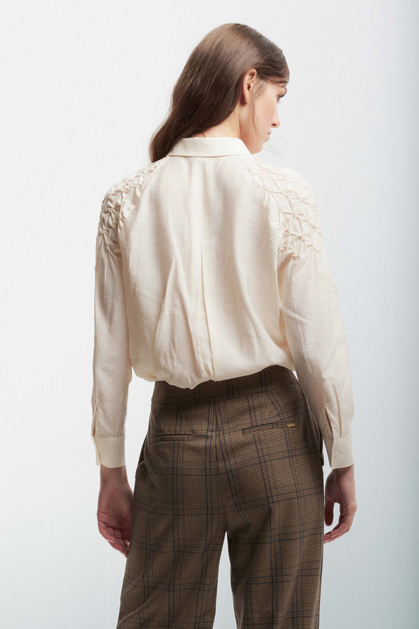 Shirt with smocking on the shoulders - Shirt ORTIDE