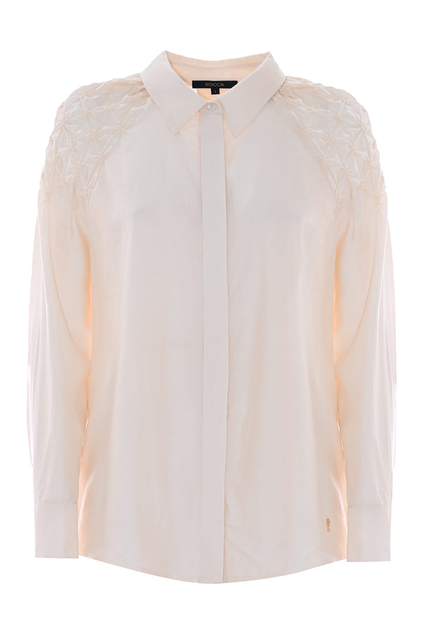 Shirt with smocking on the shoulders - Shirt ORTIDE