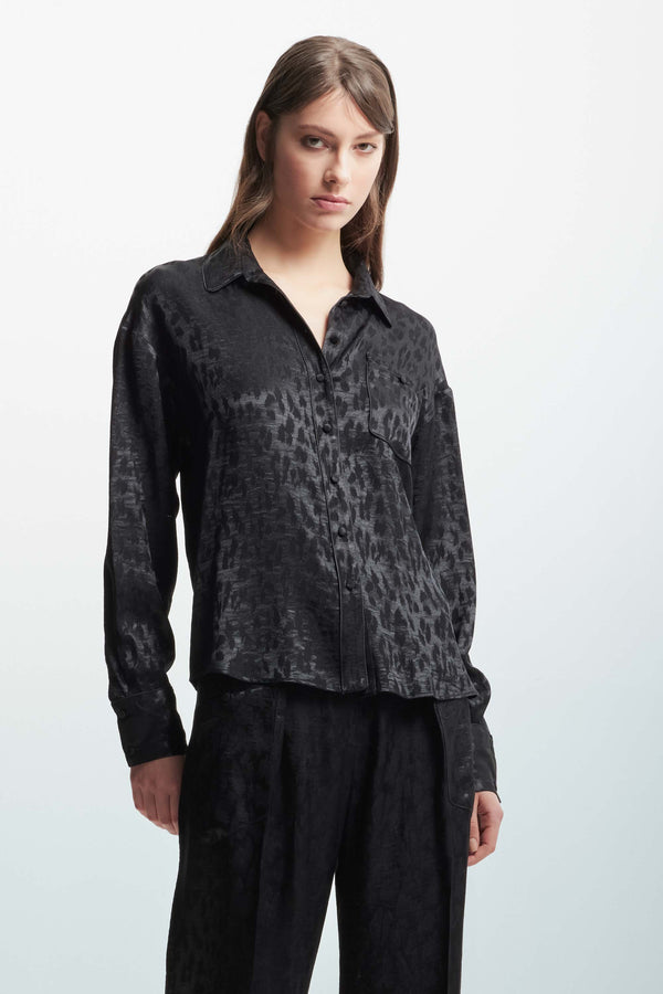 Camicia animalier tono su tono - Camicia PAT