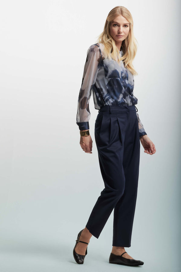 Layered patterned shirt with transparent details - Shirt BIONDA