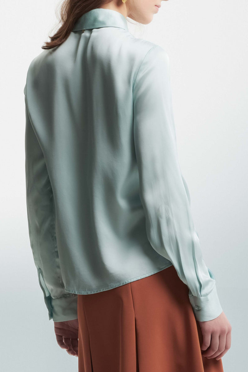 Minimalist shirt with a concealed button placket - Shirt LYNYELL