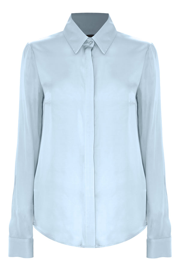 Minimalist shirt with a concealed button placket - Shirt LYNYELL