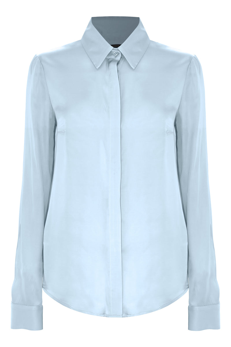 Minimalist shirt with a concealed button placket - Shirt LYNYELL