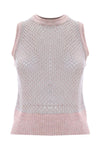 Knitted vest top with openwork details - Canotta In Sweater BERARD