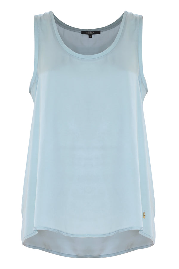 Minimalist round neck vest top - Canotta GAYSA