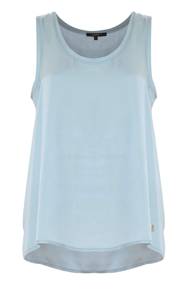 Minimalist round neck vest top - Canotta GAYSA