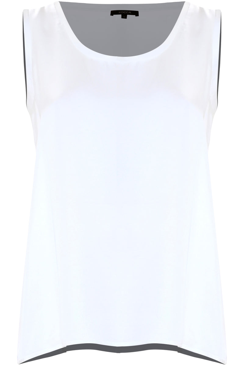 Minimalist round neck vest top - Canotta GAYSA