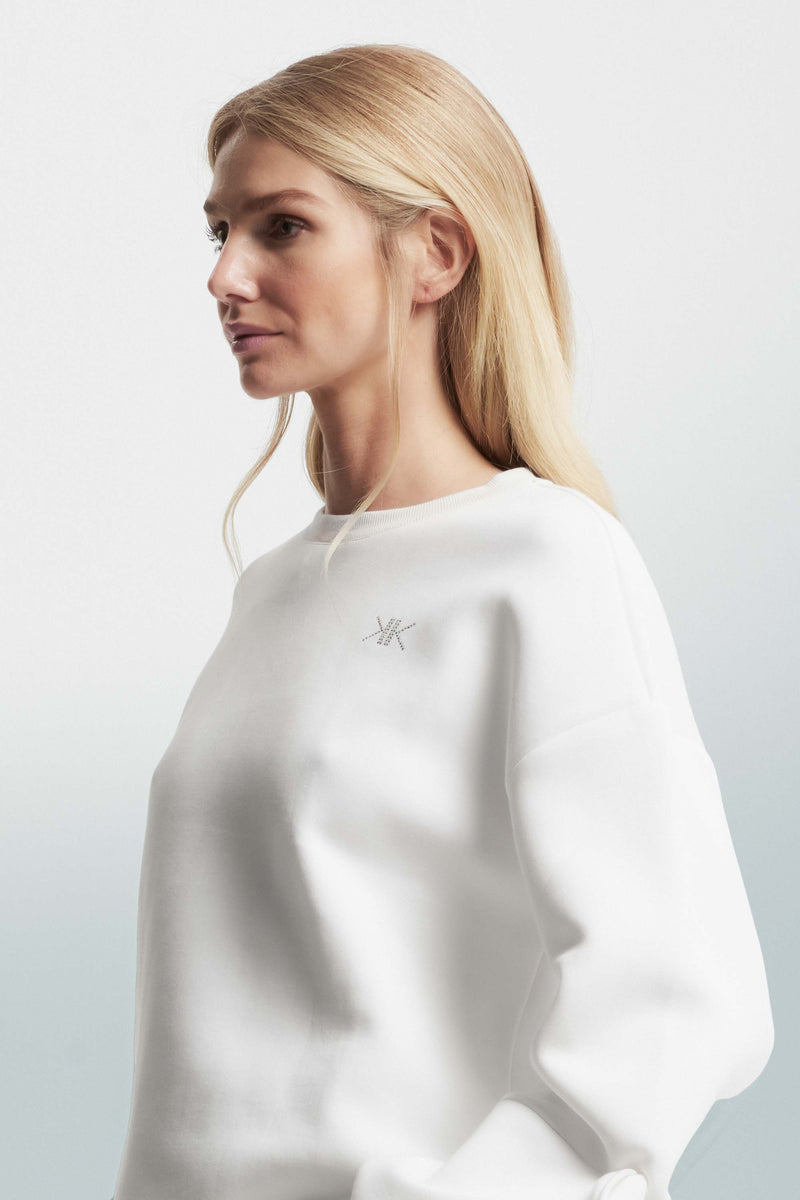 Round neck sweatshirt with the logo - Felpa EDELVESIA