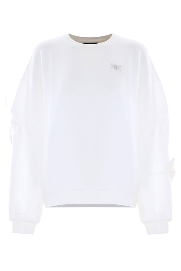 Round neck sweatshirt with the logo - Felpa EDELVESIA