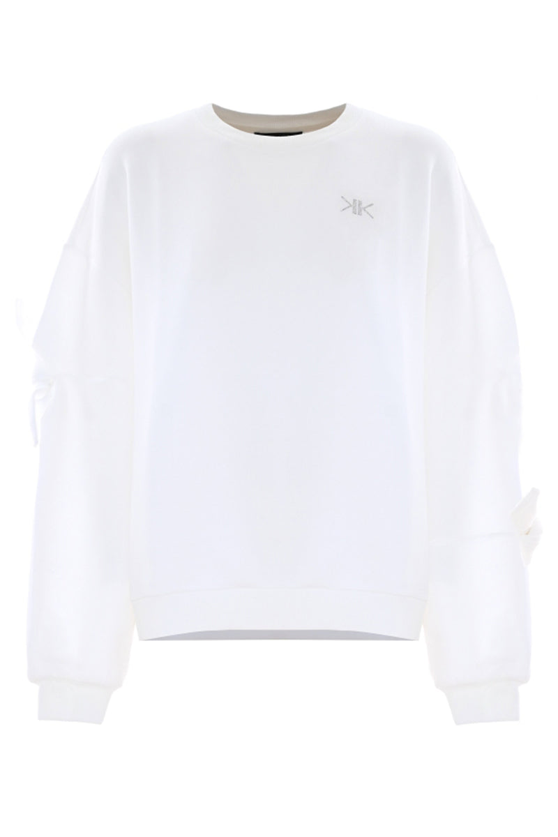 Round neck sweatshirt with the logo - Felpa EDELVESIA