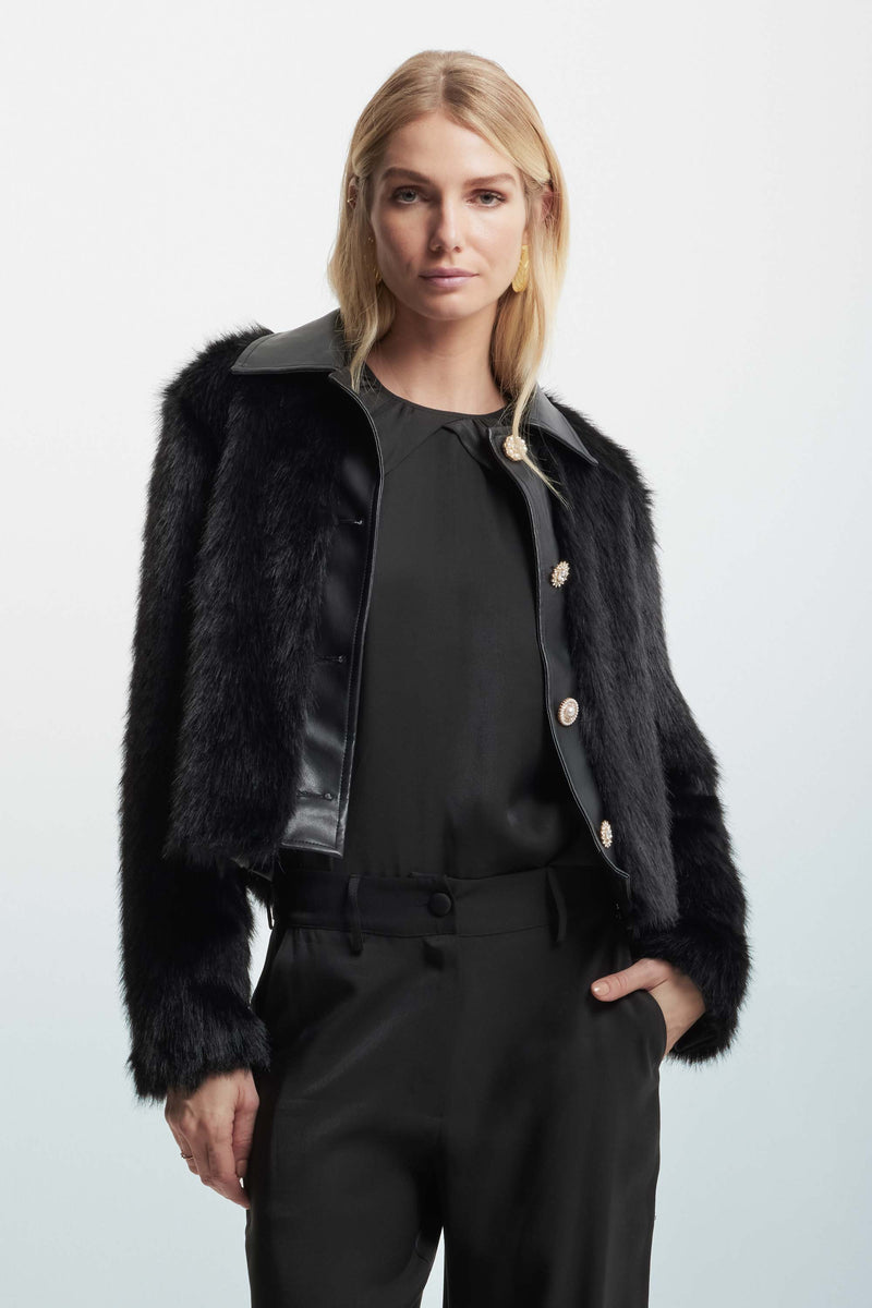 Blouson court avec boutons-bijoux - Veste d'hiver JAMIE