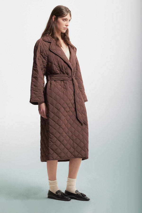 Quilted jacket with a matching belt - Giubbotto INNEA