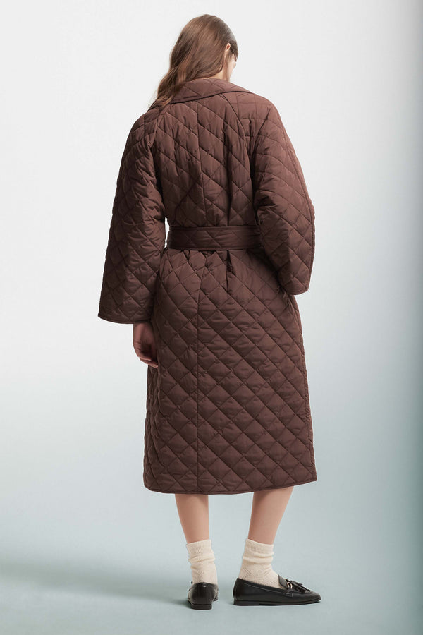 Quilted jacket with a matching belt - Giubbotto INNEA